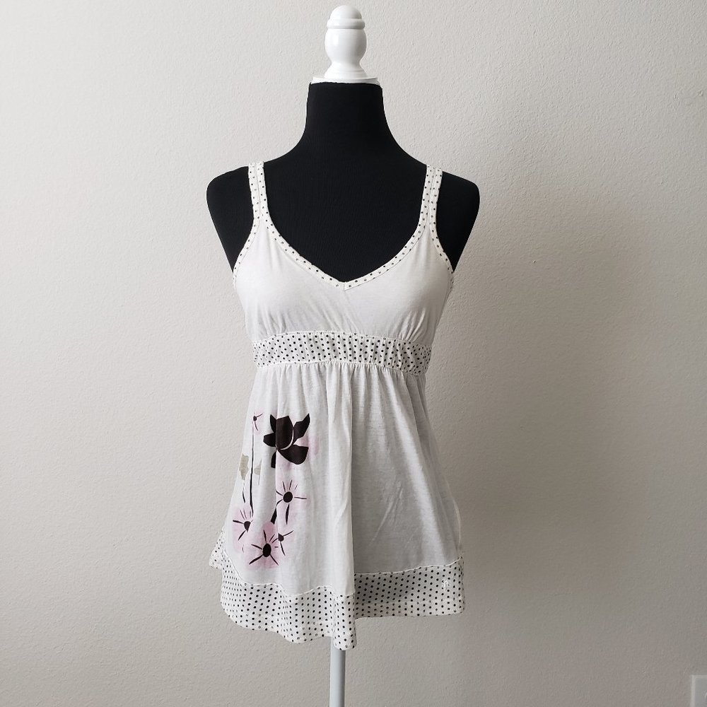 Urban Behavior Cotton Top - Flowers & Polka Dots